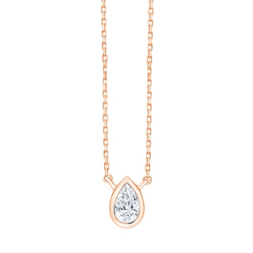 Collier Eïko serti clos diamant en or 18 carats