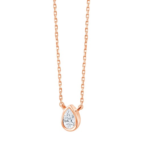 Collier Eïko serti clos diamant en or 18 carats