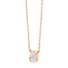 Collier Eïko serti clos diamant en or 18 carats