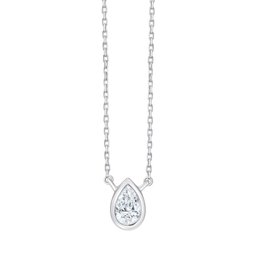 Collier Eïko serti clos diamant en or 18 carats