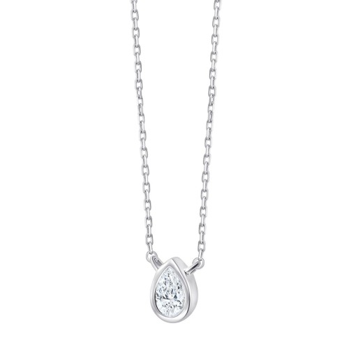 Collier Eïko serti clos diamant en or 18 carats