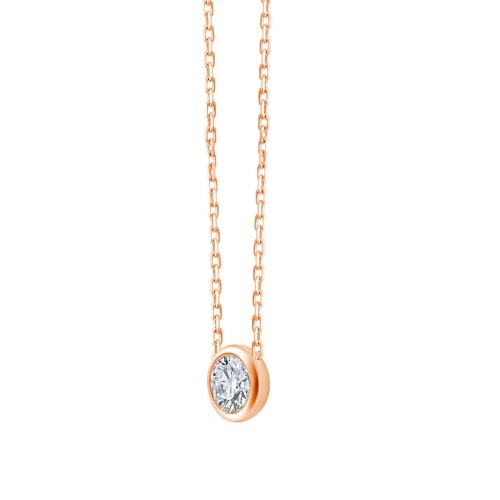 Collier Eïko serti clos diamant en or 18 carats