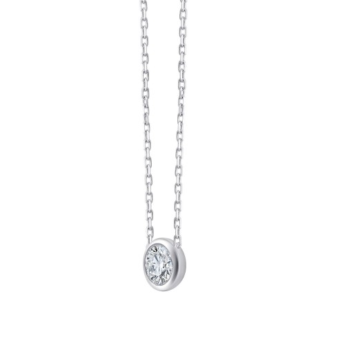 Collier Eïko serti clos diamant en or 18 carats
