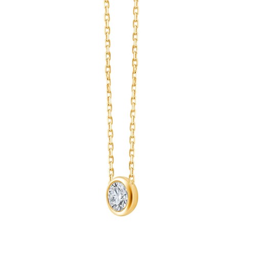 Collier Eïko serti clos diamant en or 18 carats
