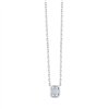 Collier Solitaire Eïko serti clos diamant et émeraude en or 18 carats