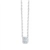 Collier Solitaire Eïko serti clos diamant et émeraude en or 18 carats