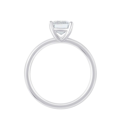 Solitaire Eïko diamant et émeraude en or 18 carats