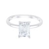 Solitaire Eïko diamant et émeraude en or 18 carats