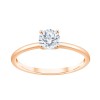 Solitaire Eïko serti clos diamant en or 18 carats