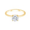 Solitaire Eïko serti clos diamant en or 18 carats