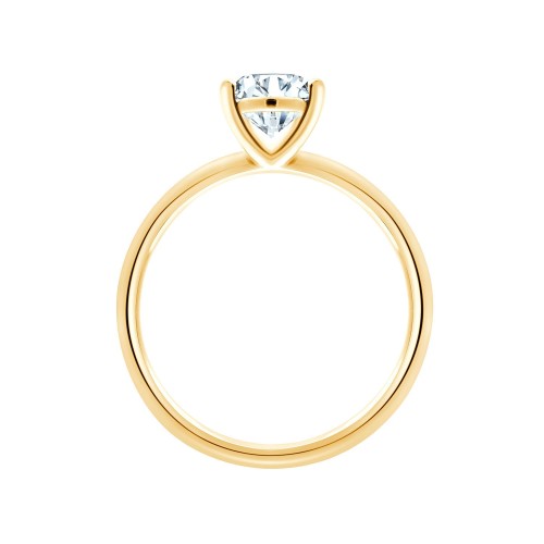 Solitaire Eïko serti clos diamant en or 18 carats