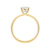 Solitaire Eïko serti clos diamant en or 18 carats