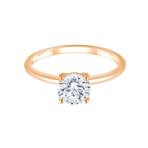 Solitaire Eïko serti clos diamant en or 18 carats