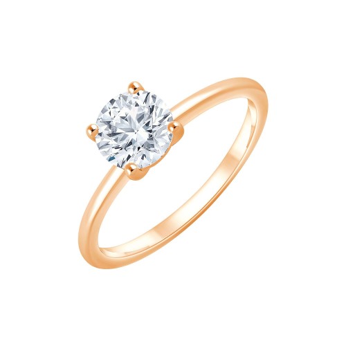 Solitaire Eïko serti clos diamant en or 18 carats