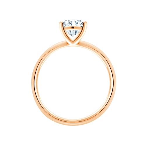 Solitaire Eïko serti clos diamant en or 18 carats