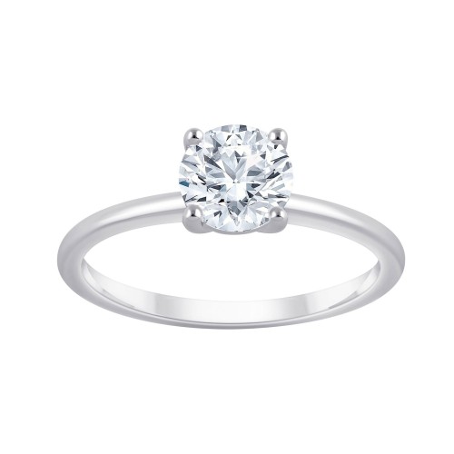 Solitaire Eïko serti clos diamant en or 18 carats