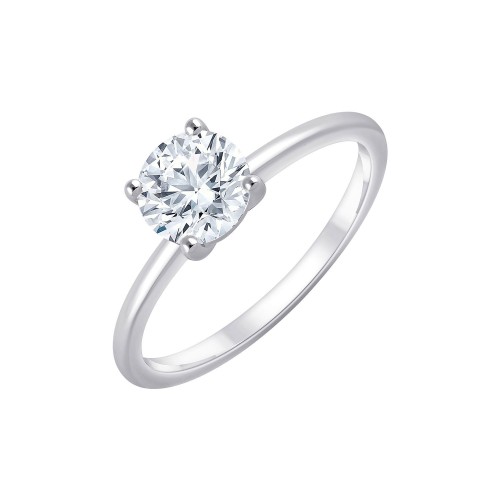 Solitaire Eïko serti clos diamant en or 18 carats