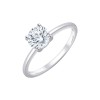Solitaire Eïko serti clos diamant en or 18 carats