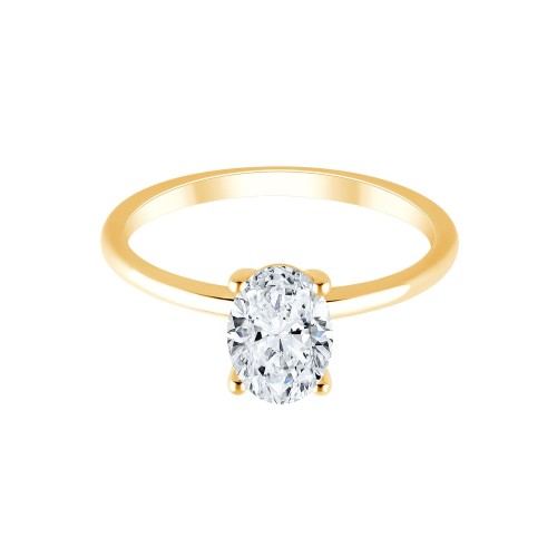 Solitaire Eïko diamant en or 18 carats