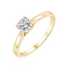 Solitaire Eïko serti clos diamant en or 18 carats