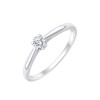 Solitaire Eïko serti clos diamant en or 18 carats