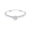 Solitaire Eïko serti clos diamant en or 18 carats