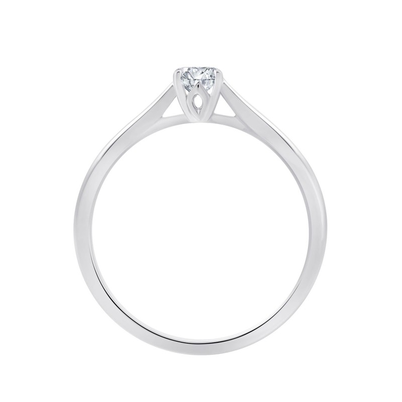 Solitaire Eïko serti clos diamant en or 18 carats