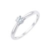 Solitaire Eïko serti clos diamant en or 18 carats