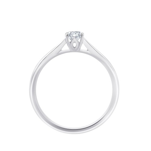 Solitaire Eïko serti clos diamant en or 18 carats