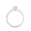 Solitaire Eïko serti clos diamant en or 18 carats