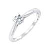 Solitaire Eïko serti clos diamant en or 18 carats