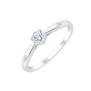 Solitaire Eïko serti clos diamant en or 18 carats