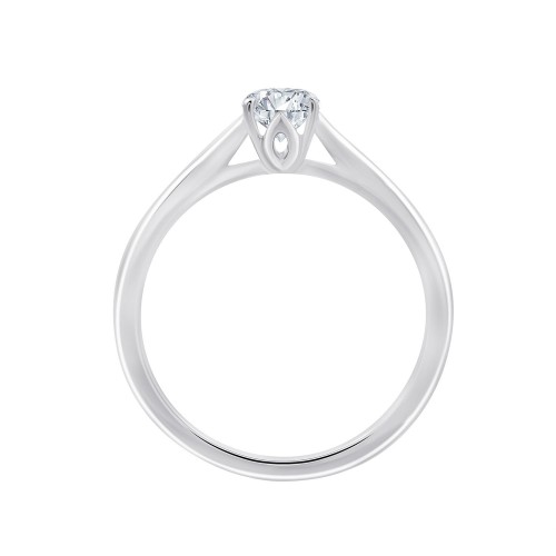Solitaire Eïko serti clos diamant en or 18 carats