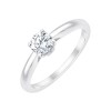 Solitaire Eïko serti clos diamant en or 18 carats