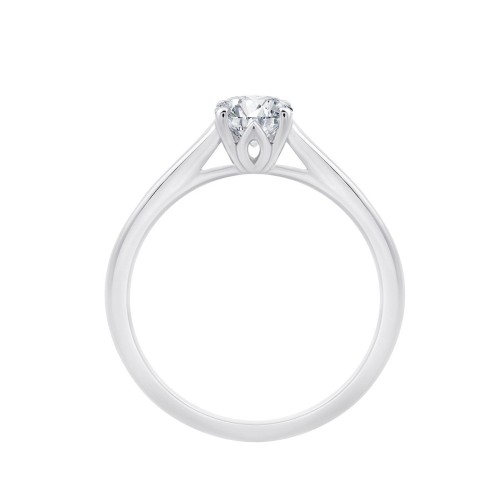 Solitaire Eïko serti clos diamant en or 18 carats