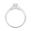 Solitaire accompagné Eïko serti clos diamant en or 18 carats