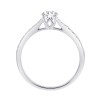 Solitaire accompagné Eïko serti clos diamant en or 18 carats