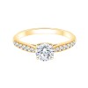 Solitaire accompagné Eïko diamant en or 18 carats