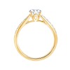Solitaire accompagné Eïko diamant en or 18 carats