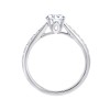 Solitaire accompagné Eïko diamant en or 18 carats