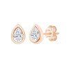 Boucles d'oreilles Eïko toi et moi diamant en or 9 carats