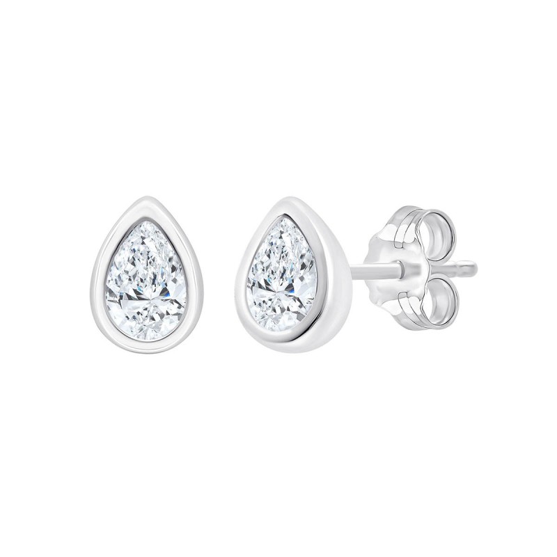 Boucles d'oreilles Eïko toi et moi diamant en or 9 carats