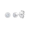 Boucles d'oreilles Eïko serti clos diamant en or 9 carats