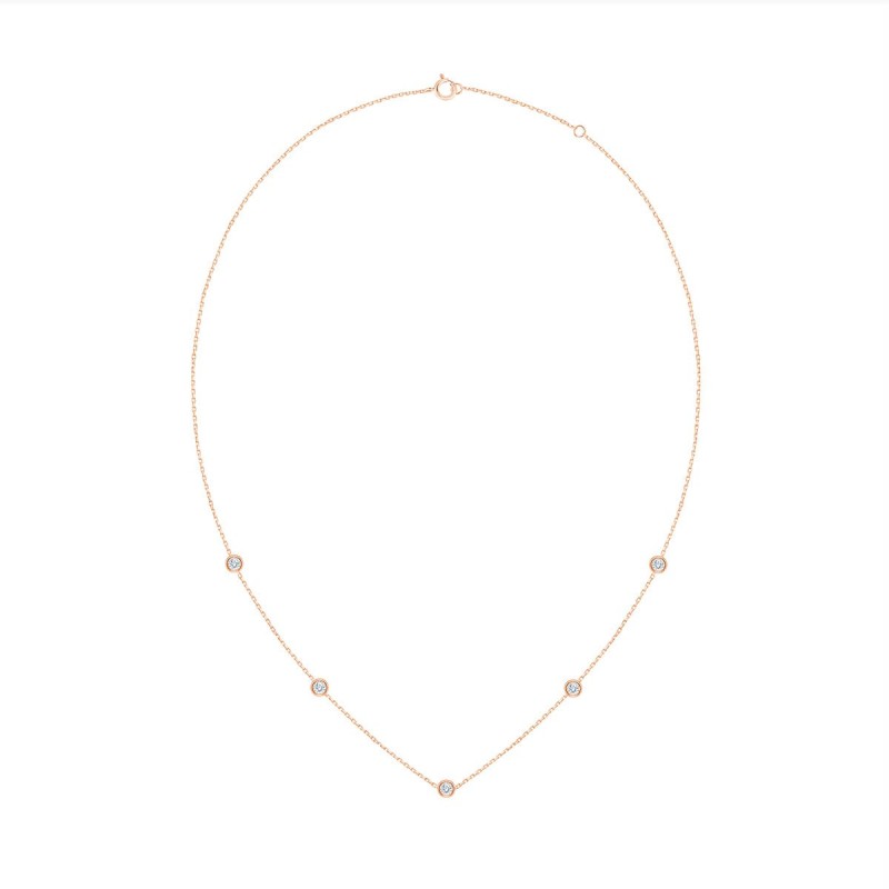 Collier Eïko serti clos diamant en or 9 carats