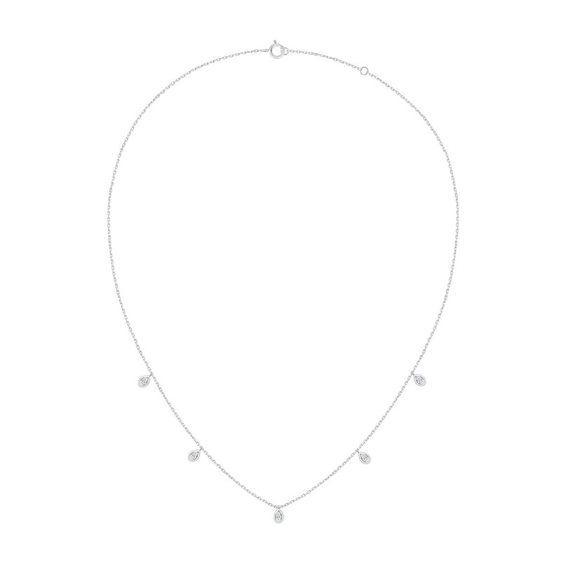 Collier Eïko serti clos diamant en or 9 carats
