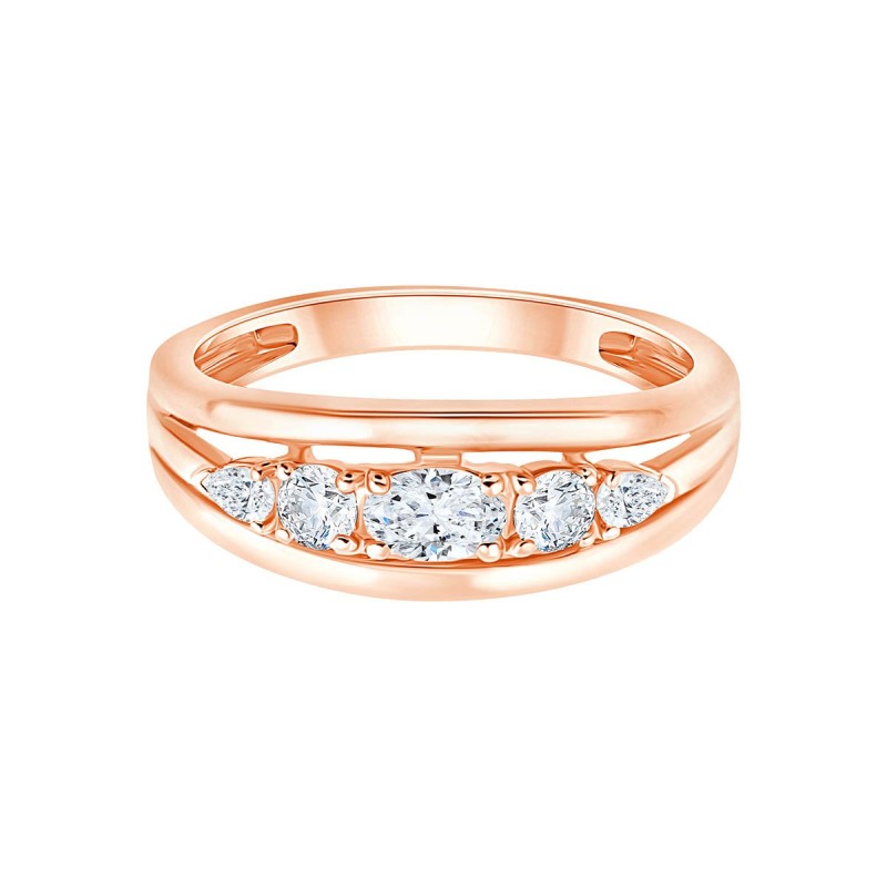 Bague Eïko serti clos diamant en or 9 carats