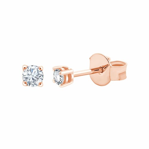 Boucles d'oreilles Evidence serti clos diamant en or 18 carats