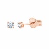 Boucles d'oreilles Evidence serti clos diamant en or 18 carats