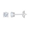 Boucles d'oreilles Evidence serti clos diamant en or 18 carats