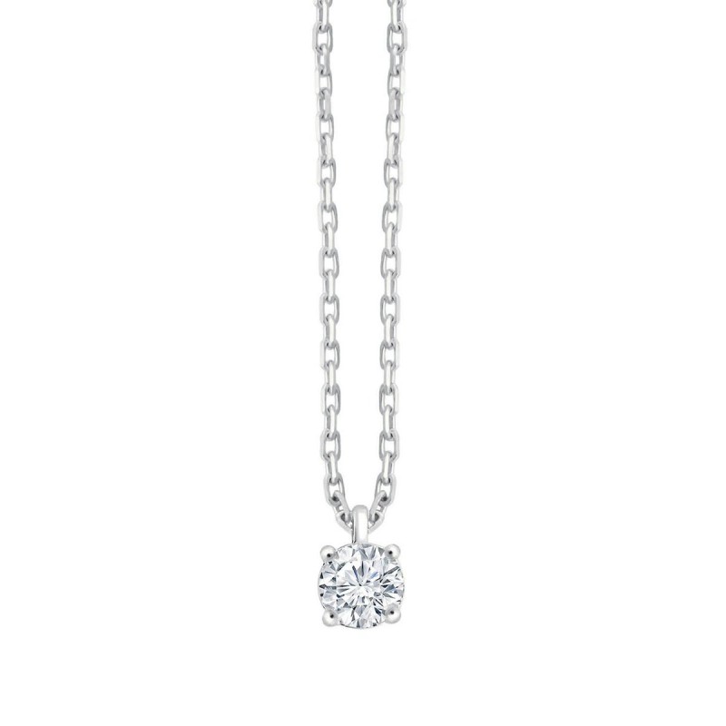 Collier Evidence serti clos diamant en or 18 carats